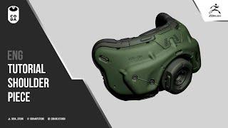 Zbrush 3D modelling tutorial Shoulder piece by CODA co-founder. ENG