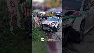 Evans / Jackson - Toyota GR Yaris Rally2 - crash ERC Rally Silesia - Rajd Śląska 2024 #short