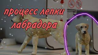 процесс лепки лабрадора | леплю собаку из полимерной глины | самолеп лабрадора