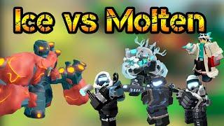 Ice vs Molten Roblox Tower Defense Simulator