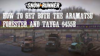 How To Get Upgrade, Aramatsu Forester, Tayga 6455B, ANK MK38 Open Trailer Store Phase 6 Snowrunner