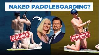 THE VIRAL PADDLE BOARDING of Orlando Bloom with Katy Perry!