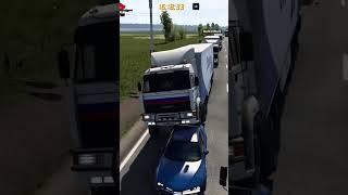 #eurotrucksimulator2 КАМАЗ жесткая авария )