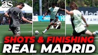 SHOTS ON GOAL and FINISHING by REAL MADRID | TRAINING SESSION BEFORE DEBUT vs. AL HILAL