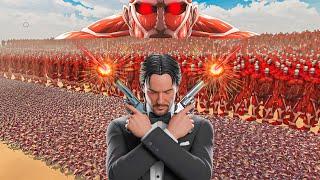 CAN 5,000 SUPER JOHN WICK Attack TITAN BEACH FORCES | Ultimate Epic Battle Simulator 2 UEBS 2