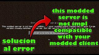 Solucionar Error De this modded server is not impl compatible De Minecraft Forge Aternos