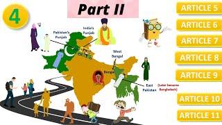 Part2 of indian constitution|article 5-11|citizenship|citizenship act 1955|bharat samvidhan|nagrikta