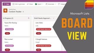 Using Microsoft Lists Board View