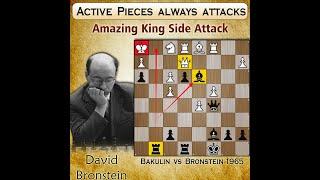 Active Pieces always attacks | USSR Championship | Bakulin vs Bronstein 1965