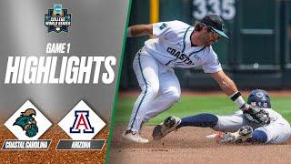 Coastal Carolina vs. Arizona: 2025 Men's College World Series | Extended highlights
