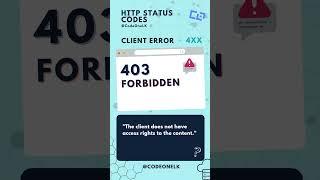 HTTP Status Codes 4XX (Client Error) #webdevelopment #programming #shorts