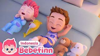 Sepuluh di Kasur | Ten in a Bed | Lagu Anak | Bebefinn Bahasa Indonesia