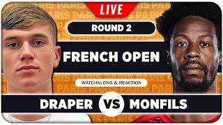 DRAPER vs MONFILS • French Open 2025 • LIVE Tennis Watchalong