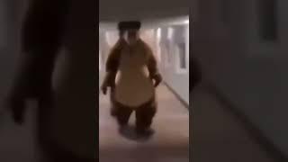 Bear chasing person down hall meme