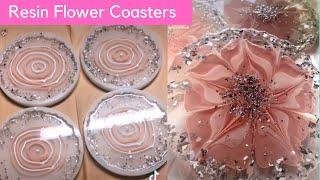 Resin Flower Coasters Process Video  #flowercoasters #resinart