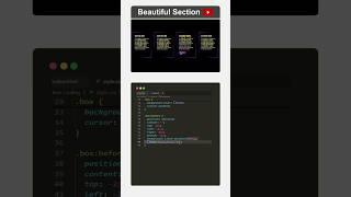 Create A STUNNING Website Section with CSS and HTML! #onlinecoding #cssanimation
