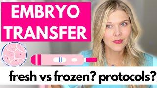 Embryo Transfer: Fresh vs Frozen? Protocols?