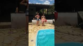 Desafio da piscina com a minha irmã
