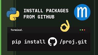 You can pip install directly from GitHub