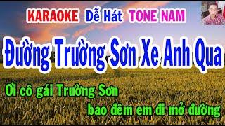 Karaoke  Đường Trường Sơn xe anh qua  Tone Nam  Nhạc Sống  gia huy karaoke