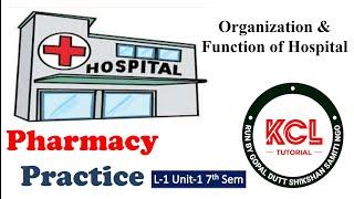 Hospital - Definition Function & Organization / L-1 Unit-1 7th Sem / Pharmacy Practice