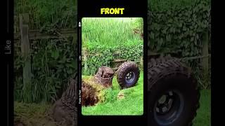 Remove a tree stump with the large tire: #treestump #shorts #viralvideo