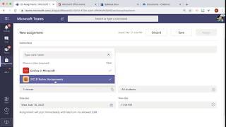 Assign an assignment to multiple classes in Microsoft Teams