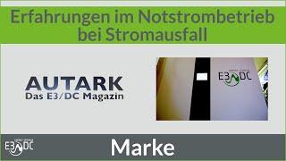 Erfahrungen im Notstrombetrieb bei Stromausfall