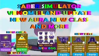 Saber Simulator Illuminati   Venom Update New Class New Aura New Island and More