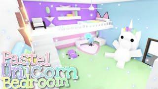 Pastel Unicorn Bedroom  | Adopt Me Speed Build! Roblox