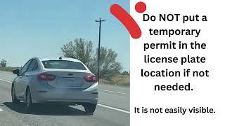 Temporary Permit Placement - DO NOT DO