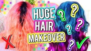 HUGE HAIR MAKEOVER 2017! MY NEW HAIR Watch Me CHANGE My Hair! Tape In Hair Extensions!