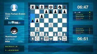 Chess Game Analysis: NunNaunet - Enes Furkan Erdem : 1-0 (By ChessFriends.com)