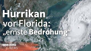 Florida: Millionen Menschen bringen sich vor Hurrikan Milton in Sicherheit  | WDR Aktuelle Stunde