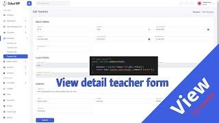 Get data teacher view on page for edit Laravel 9 | School System