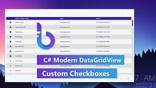 C# Tutorial ~ Modern DataGridView With Custom Checkbox Column ~ Bunifu Framework