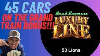 Seven Bonuses on the Luxury Line Slot Machine with 2 Grand Trains!