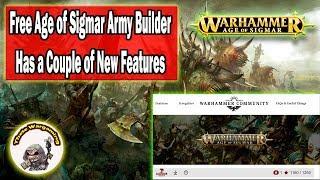 New Features in Free Age of Sigmar Army Builder