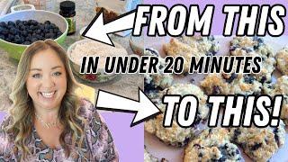 YOU WON'T BELIEVE HOW DELICIOUS AND EASY THIS BREAKFAST RECIPE IS | BLUEBERRY SWIM BISCUITS