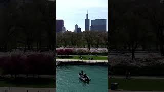 Fishing On Chicago's Lakefront - 4K Vertical Drone Video