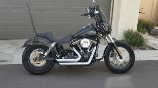 Harley Davidson Dyna Street Bob Vance Hines exhaust short shots