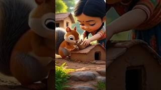 The girl and the gilhari build a house in the jungle but the house is destroyed in a flood  #ai