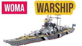 How To Build Bismarck Battleship Warship | Lego Alternative Bricks Woma C0138 Speed Build