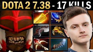 Bloodseeker Gameplay Miracle with 17 Kills and Radiance - Dota 2 7.38