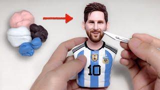 Lionel Messi sculpture handmade from polymer clay, the full sculpturing process【Clay Artisan JAY】