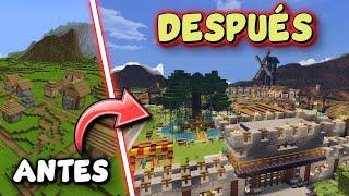 Construí la ALDEA COMERCIAL más COMPLETA en minecraft survival 