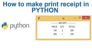 How to make print receipt in python