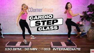 30 Minute Intermediate Step Aerobics Workout - Burn Calories FAST