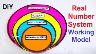 maths tlm working model project (real number system ) - diy - simple easy | craftpiller