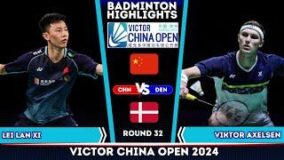 In the spotlight, Lei Lan Xi defeats Viktor Axelsen in the first round of China Open 2024 Badminton